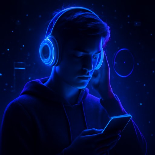 ab99 listening to music with headphones